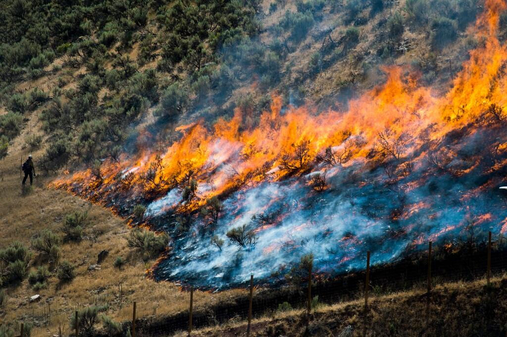 Eagle Mountain fire today, Eagle Mountain, Utah — Firefighters Battle Fast-Moving Wildfire Near Residential Areas